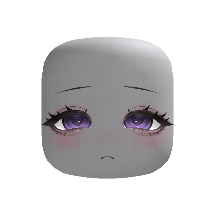 Cute Sleepy Jirai Face (Purple)
