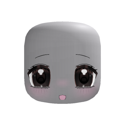 ♡ : cute sweet chibi anime face brown