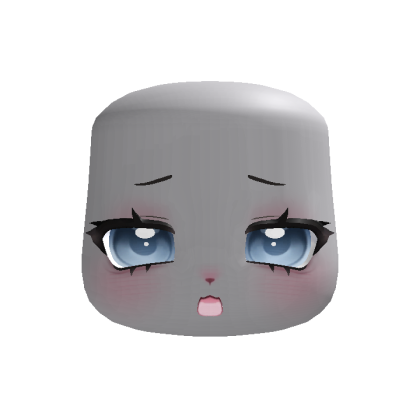 (animated) blue worried jelly soft sparkly face