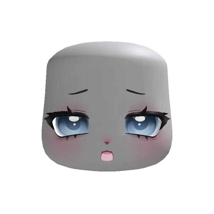 (animated) blue worried jelly soft sparkly face