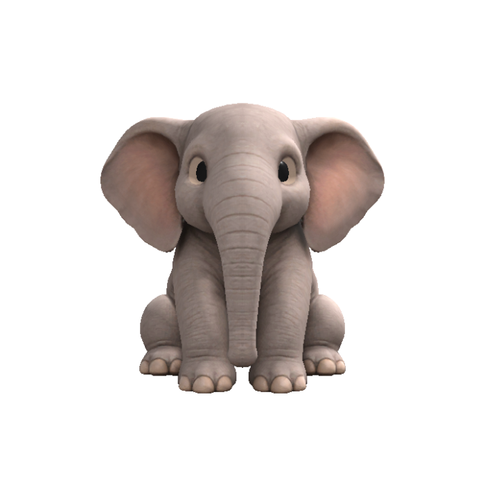 Elephant Head Following Eyes