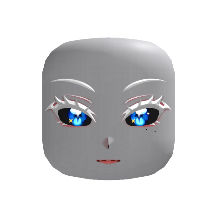 Albino Kawaii Bat Lash Void Face Blue
