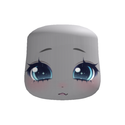 🐈‍⬛ sweet catty anime face blue