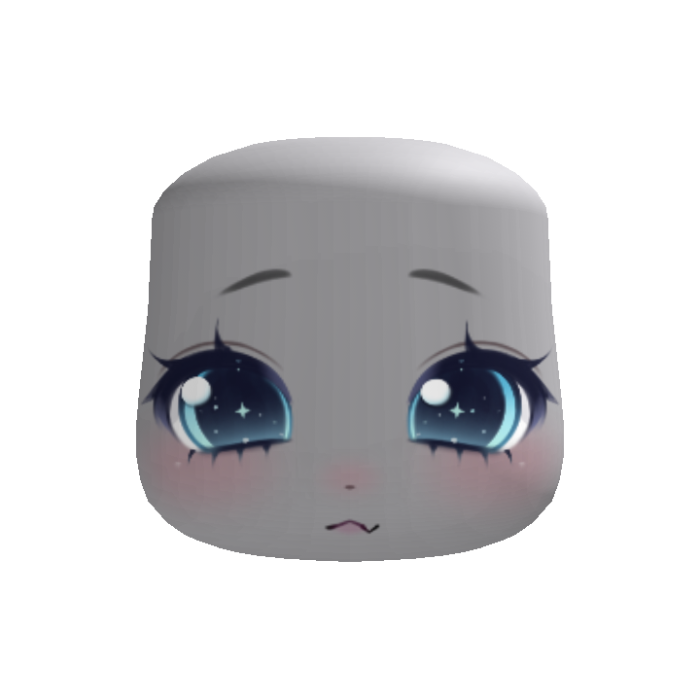 🐈‍⬛ sweet catty anime face blue