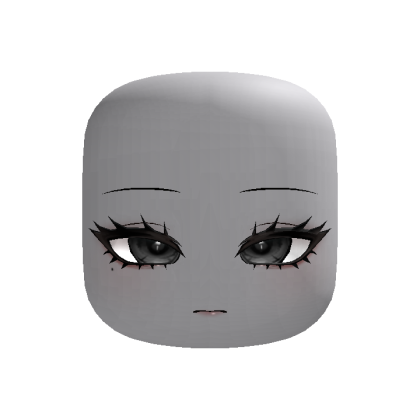 intimidating emo chibi anime face (recolorable)