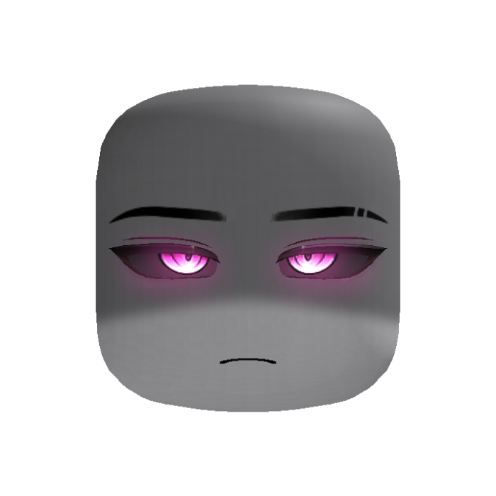 Powerful Cyber Shadowed Anime Boy Face (Pink)