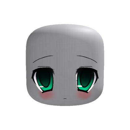 ♡ ꒰ animated kawaii 2000's moe shy face green ꒱ ♡