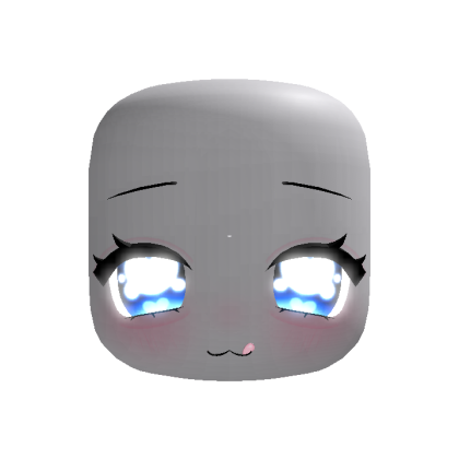 (Emissive) GLOWING cute kawaii heart eyes in blue