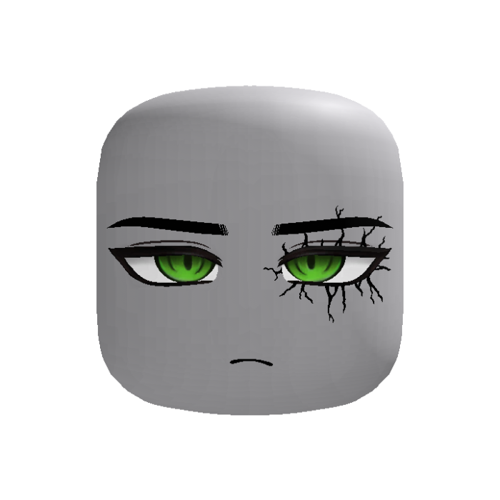 (FOLLOWING EYES) Scary Ghoul Anime Boy Face