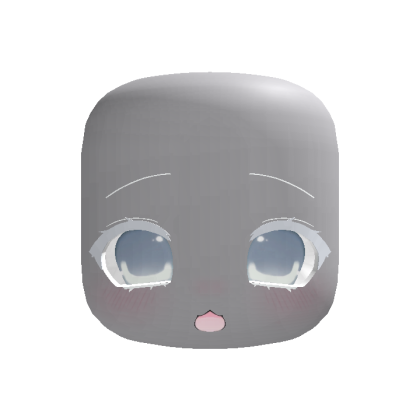 (Animated) Light Blue Adorable Kawaii Amazed Face
