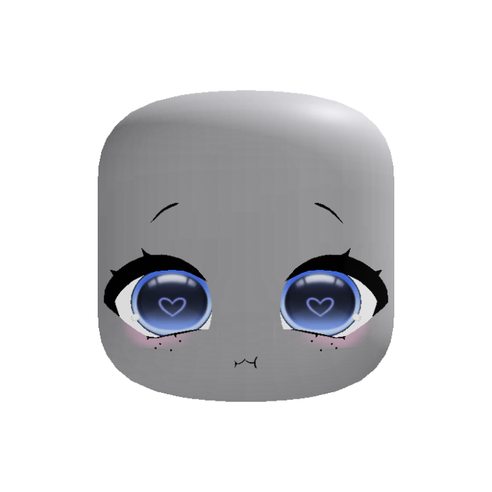 (Animated) Light blue face Cute
