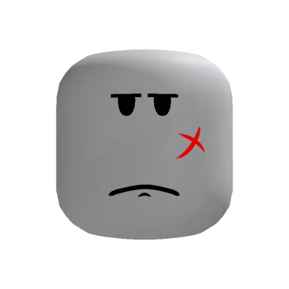 Red Serious Scar Face