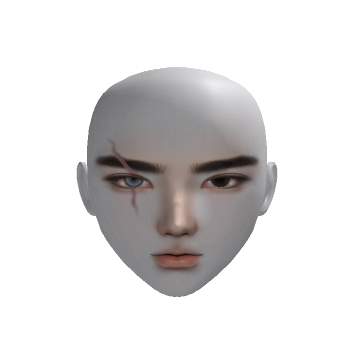 zeslin korean anime boy face makeup scar eyes hunt