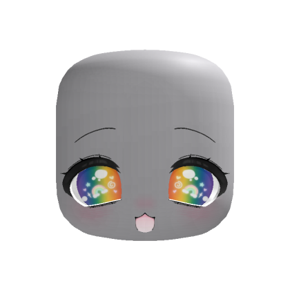 (Animated) Rainbow Cute Excited Face