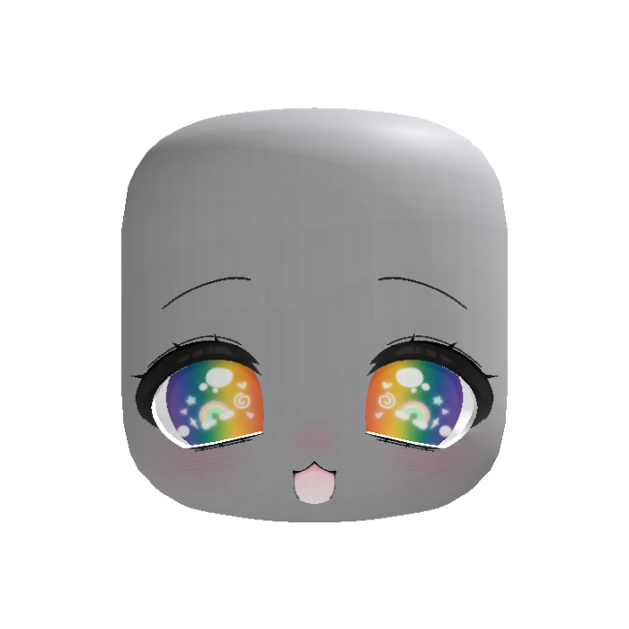 (Animated) Rainbow Cute Excited Face