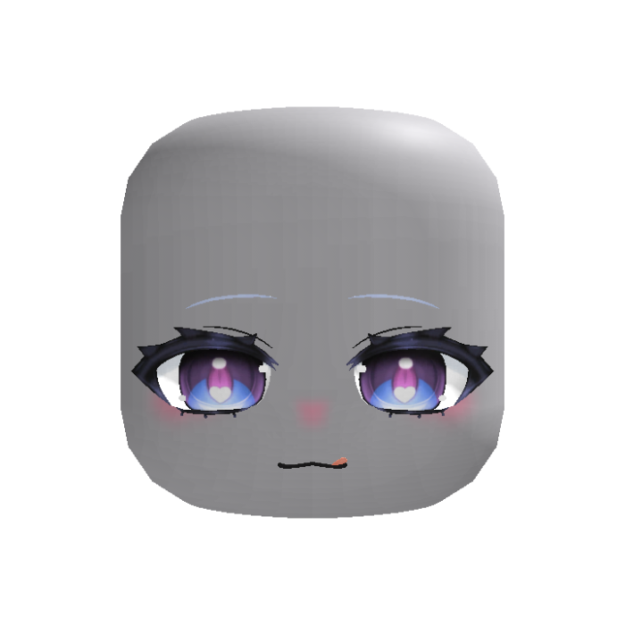 Miku Cosplay Face in Purple