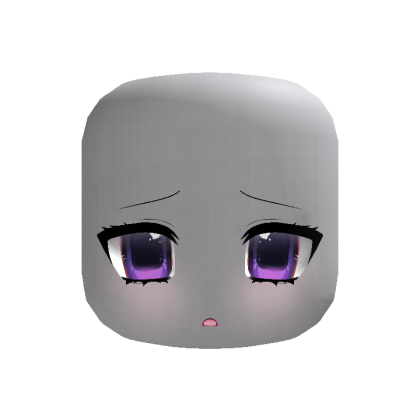 scared worried kawaii chibi moe face (purple)