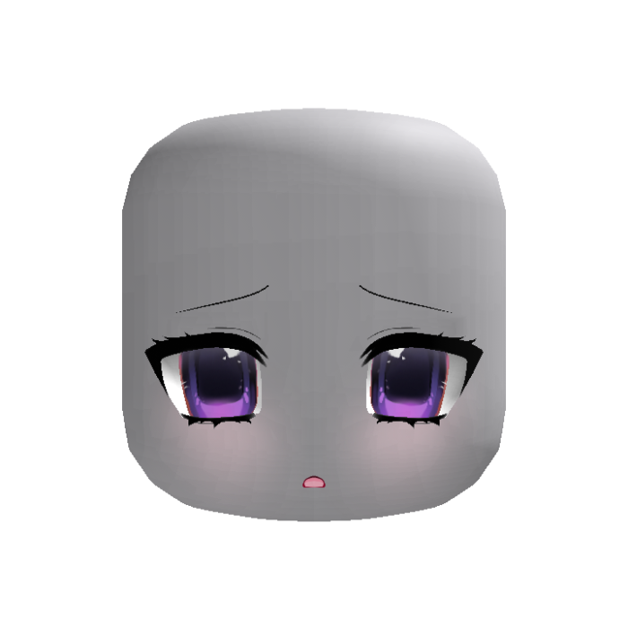 scared worried kawaii chibi moe face (purple)