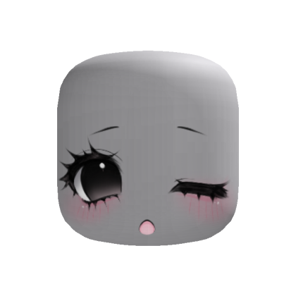 winky kawaii chibi face