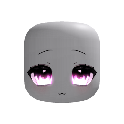 (EMISSIVE GLOWING) pastel pink glowy eyes moe face