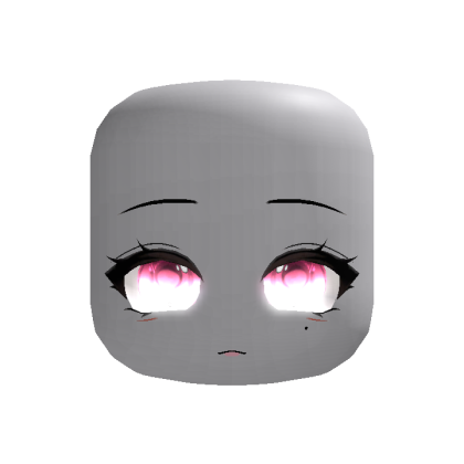 [GLOWY] animated pink shy girl face