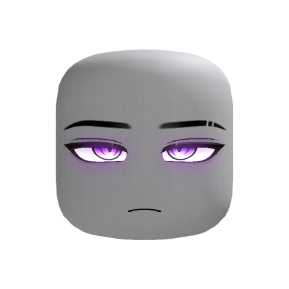 Glowing Aura Anime Boy Face (Purple)
