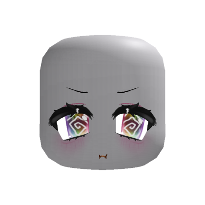 angry dizzy anime moe pout eyes in rainbow