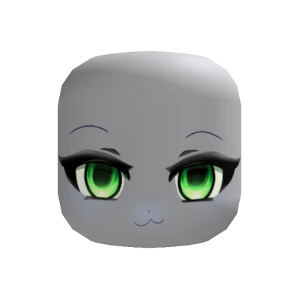 Anime Chibi Kawaii Blush Face Green thumbnail