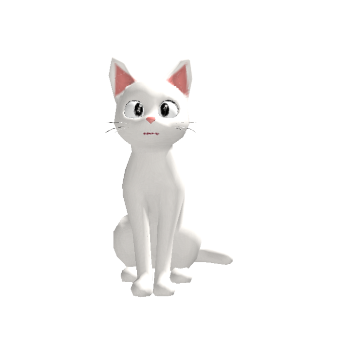 Thin White Cat Head