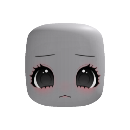 kawaii worried chibi girl face