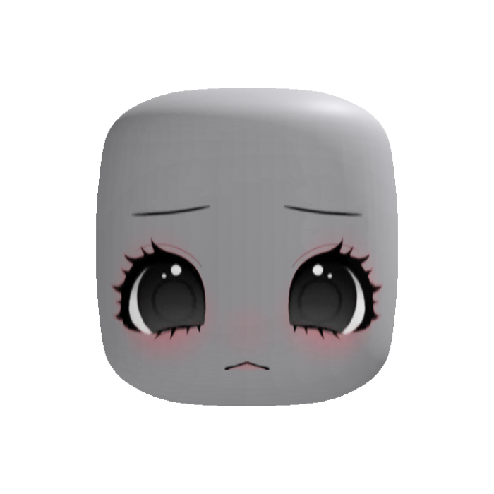 kawaii worried chibi girl face