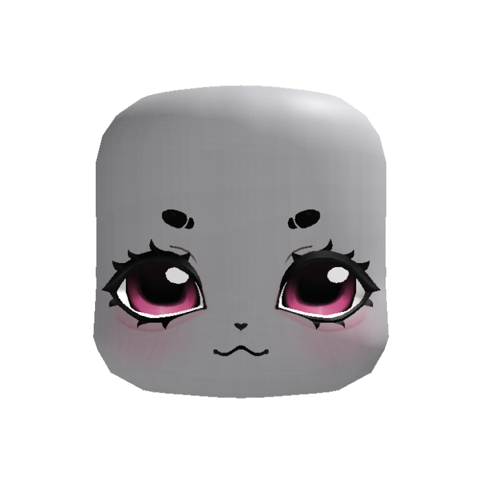 ♡ Kawaii smug kigurumi pink eyes face