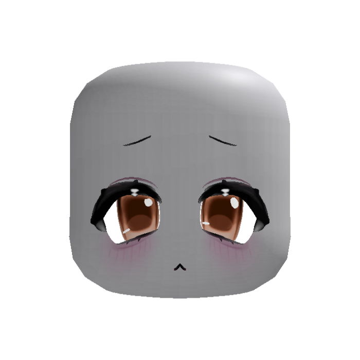 cute anime shy chibi eyes brown