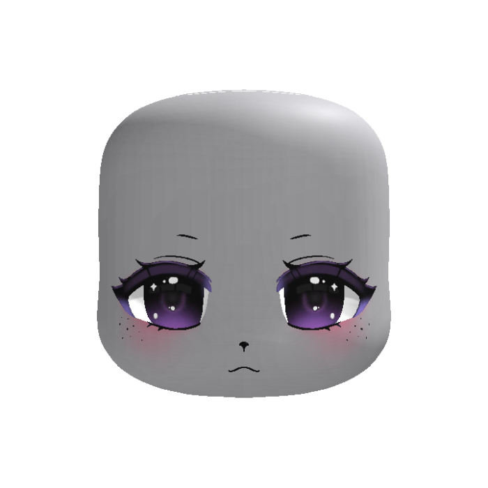 (animated) moe fawn anime deer face in purple
