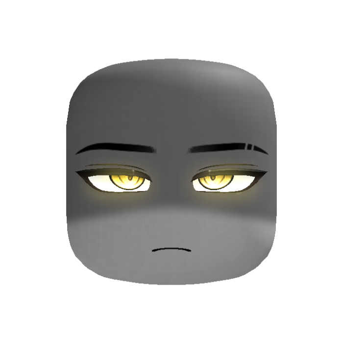 Powerful Shadowed Anime Boy Face (Yellow)