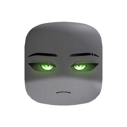 Powerful Cyber Shadowed Anime Boy Face (Green)