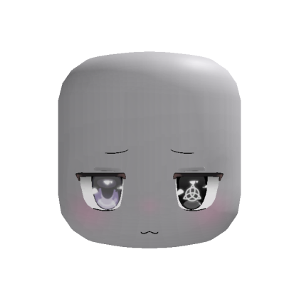 chibi anime shy cute face [white ; black]