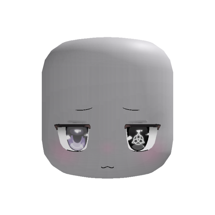 chibi anime shy cute face [white ; black]
