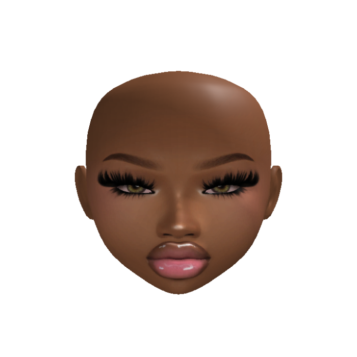 green Baddie IMVU mesh head makeup 92i realistic