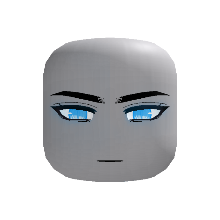 (ANIMATED) Blue Glowing Anime Smile Following Eyes