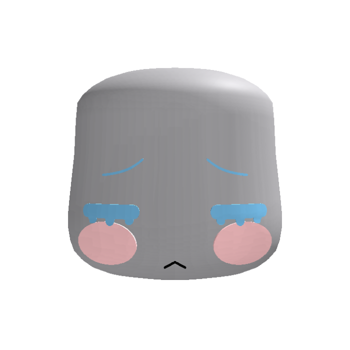(Animated) Blue Adorable Wii Mii Sad Face