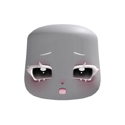 (animated) black albino worried jelly soft face