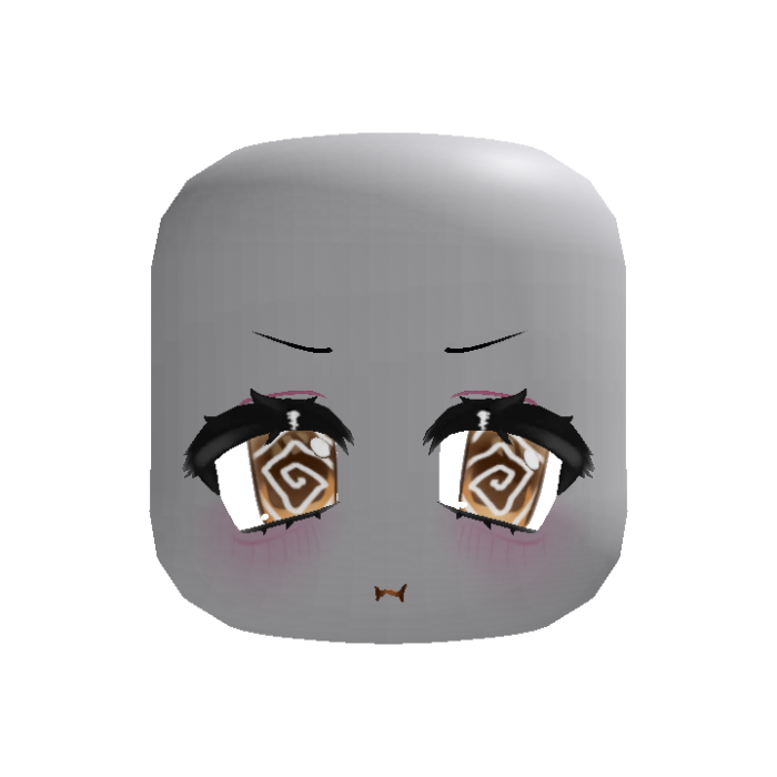 angry dizzy anime moe pout eyes in brown