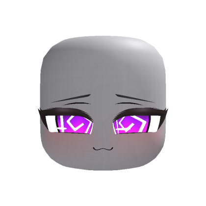 Animated Kawaii Chibi Smug Face - Swirl Purple thumbnail