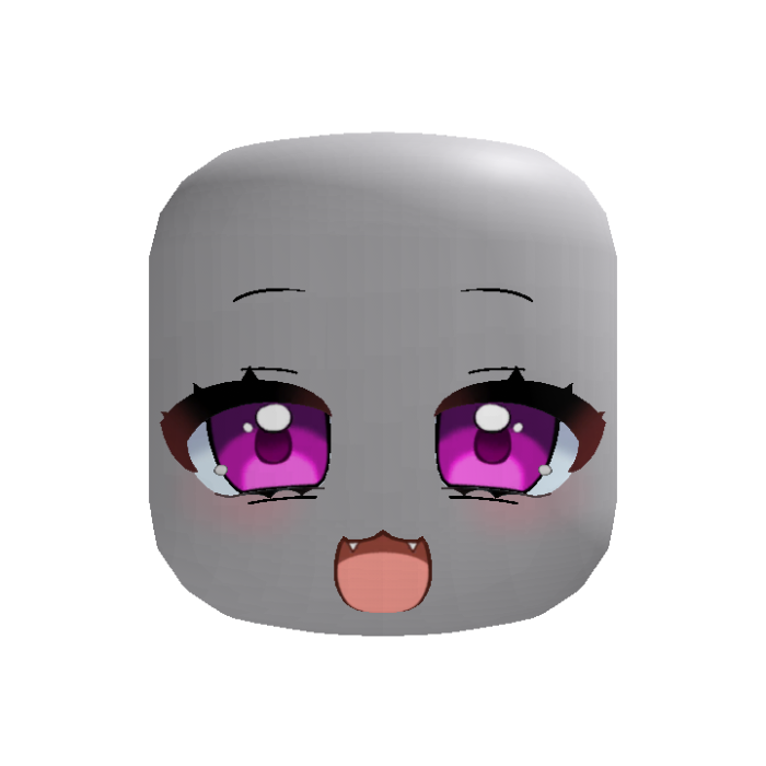 Purple Eyes Chibi Cute Anime Face