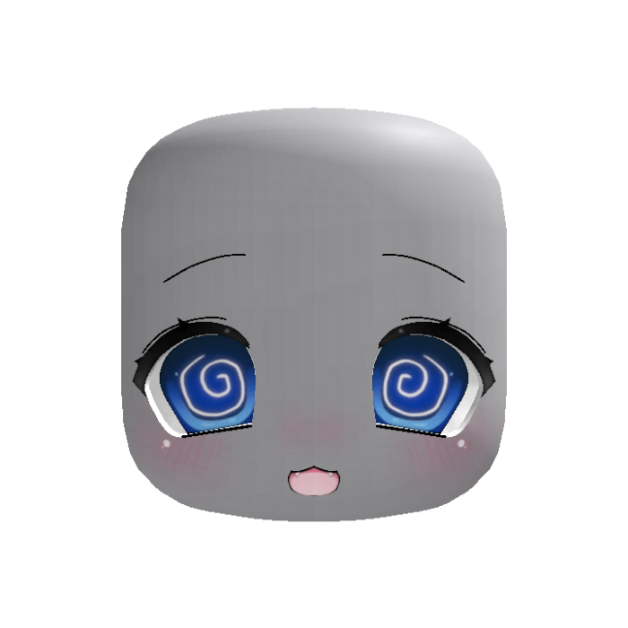 (Animated) Blue Cute Chibi Dizzy Face