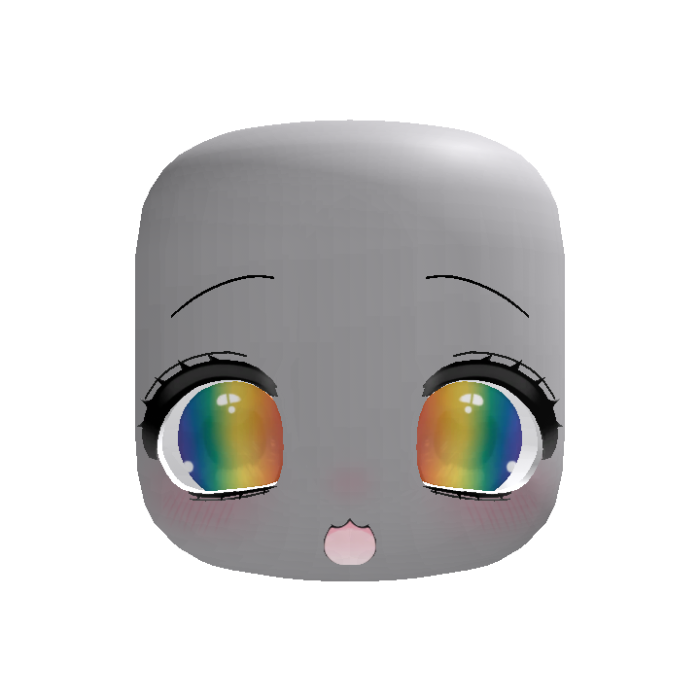 (Animated) Rainbow Adorable Cute Surprised Face