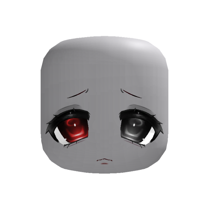 Sad Tired Teary Pouty Male Boy Face Red + Black