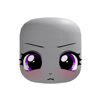 💢(｡•ˇ‸ˇ•｡) sweet angry bunny face in purple
