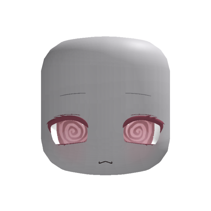 (animated) chibi pink spiral face kawaii blush